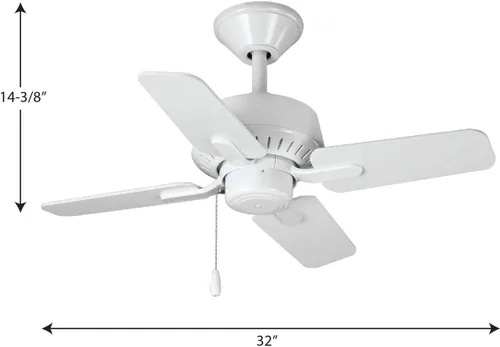Vista 28 de Progress Lighting Drift Collection Ventilador de techo de cuatro aspas de 32