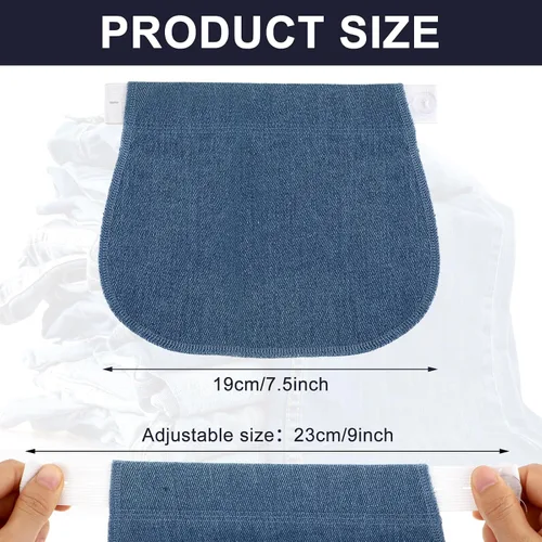 Vista 2 de DSLSQD Extensor de pantalones de maternidad, extensor de pantalones de embarazo ajustables, extensor de botón para jeans, extensor de botón