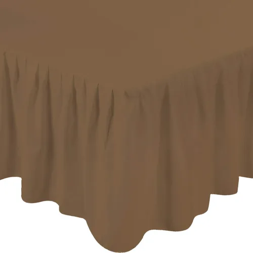 Vista 9 de 1Pc Ruffled Bed Skirt Twin Size Black Color 14 Inch Drop 600 Thread Count Dust Ruffle with Platform, Wrinkle and Fade Resistant Negro
