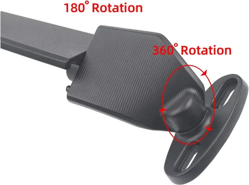 Vista 7 de Espejo retrovisor giratorio ajustable para motocicleta Ducati 848 EVO 2007-2013 749 749R 749S (color negro 1)