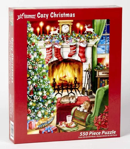 Vista 2 de Vermont Christmas Company Rompecabezas navideño acogedor de 550 piezas