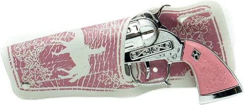 Vista 6 de PARRIS CLASSIC QUALITY TOYS EST. 1936 - INSIGNIAS DE TEXAS RANGER - Funda única gris decorada, acción de cañón con rotura en la punta del dedo