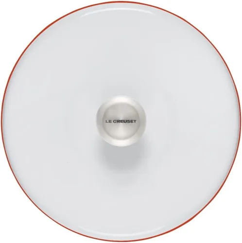 Vista 4 de Le Creuset Tarro esmaltado en acero con perilla de acero inoxidable, 4.25 cuartos de galón, naranja