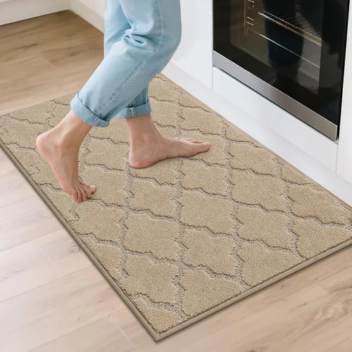 Vista 44 de COSY HOMEER Alfombras suaves de cocina [2 piezas] para el frente del fregadero súper absorbentes, tapetes y tapetes de cocina de 20 x 30 pulgadas/20