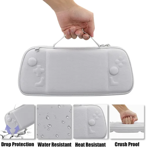 Vista 5 de Aenllosi Hard Travel Case for Hori Nintendo Switch Split Pad Pro Handheld Controller-White(Only Case)