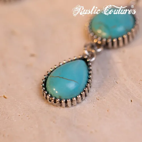 Vista 7 de Rustic Couture's - Juego de collar y aretes con estilo del oeste para mujer