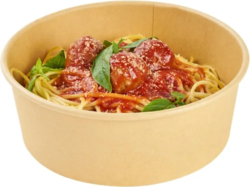 Vista 23 de Restaurantware - Bio Tek - Recipientes para llevar de 6 x 2.5 pulgadas, 200 cuencos desechables para alimentos – Tolerantes al calor, aptos