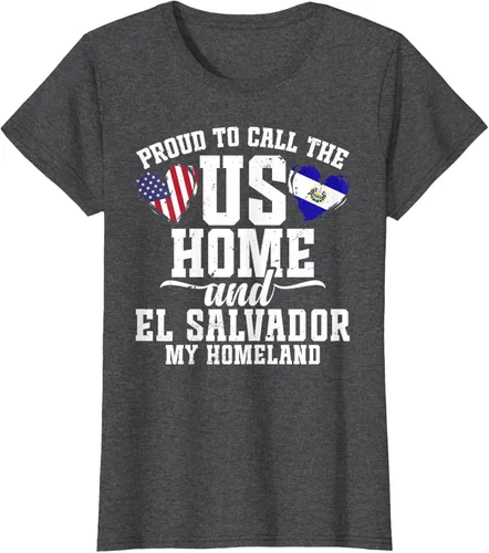 Vista 3 de Traje salvadoreño para hombre y mujer, camiseta de El Salvador con la bandera de Estados Unidos, Negro -, Pequeña