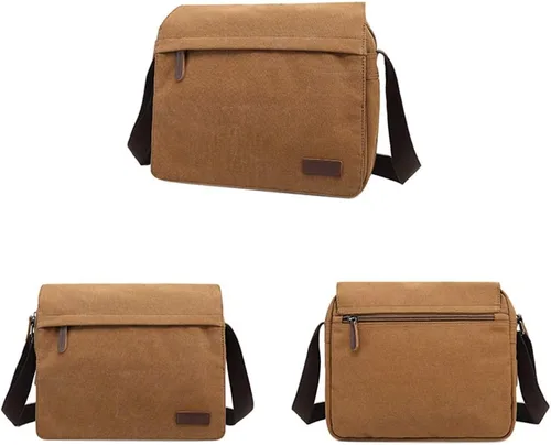 Vista 75 de Sechunk Vintage Canvas Messenger Cross body bag Shoulder bag