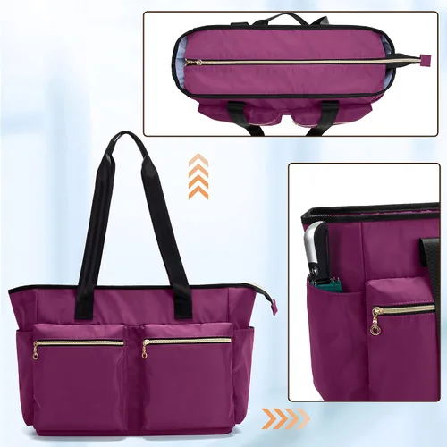 Vista 3 de Damero Bolsa de enfermera con funda para laptop para el trabajo y el cuidado del hogar, estudiantes de medicina