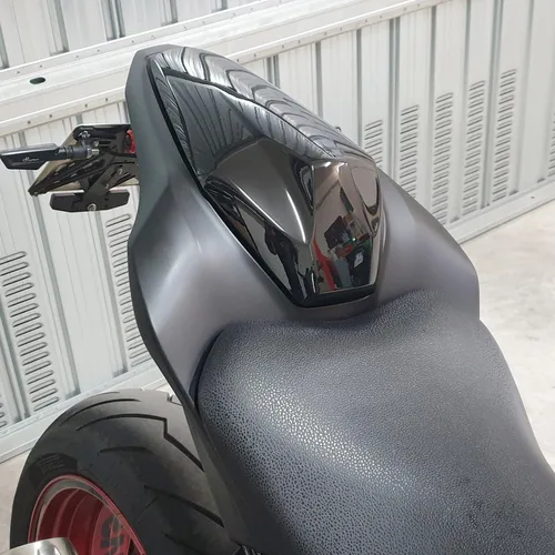 Vista 2 de Funda de asiento trasero de motocicleta para Z H2 ZH2 2020-2025 Z900 2017-2024 Passenger Pillion Solo Cowl Hard ABS Tail Section Fairing (negro)