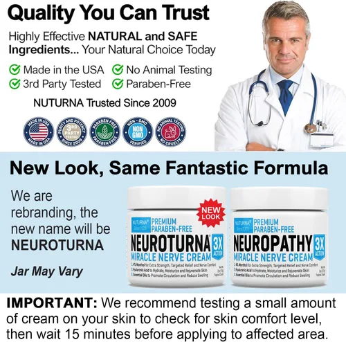 Vista 7 de Nuturna Crema para Alivio del Dolor Nervioso por Neuropatía - Crema Premium para Nervios 3X Acción para Alivio Específico y Confort Nervioso