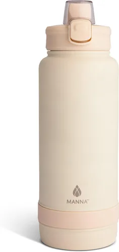 Vista 30 de Manna Botella de acero inoxidable con tapa de bloqueo a presión y boquilla para sorber - 16 onzas - Blazer Powder Coat