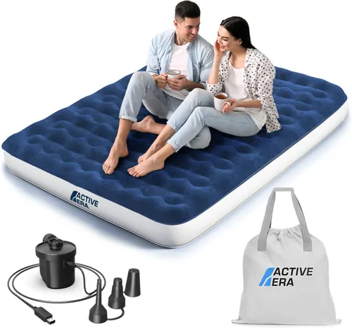 Vista 10 de Active Era Colchón de aire Queen prémium de 20 pulgadas con bomba integrada, almohada elevada, resistente a pinchazos, parte superior suave