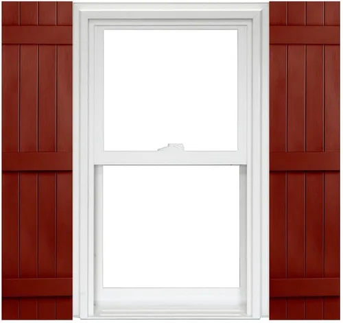 Vista 9 de Polaris Homeside 4 Board and Batten Joined Vinyl Shutters - 1 par de persianas de vinilo de 14-1/2 pulgadas x 31 pulgadas - 022 Chocolate