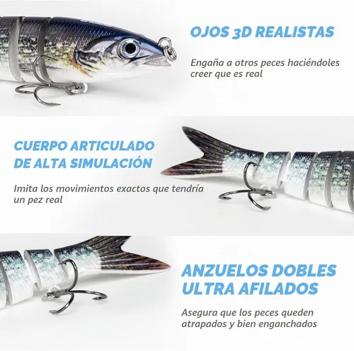 Vista 3 de GOTOUR Jointed Swimbaits, Easy Catch Fishing Lures for Bass Trout Crappie A1-5"-0.9oz