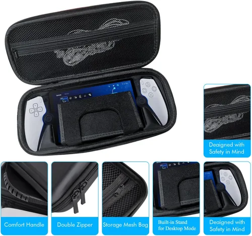 Vista 7 de Funda portátil de viaje diario para Sony Playstation Portal de 8 pulgadas 2023, funda rígida para consola de juegos, bolsa de almacenamiento