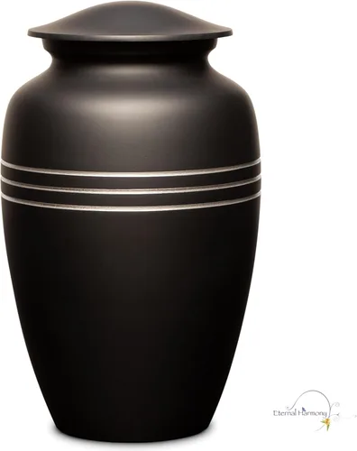 Vista 3 de Eternal Harmony Urna grande para cenizas, jarrón de cremación masculino y femenino para cenizas humanas, sello seguro y bolsa de terciopelo, jarrón