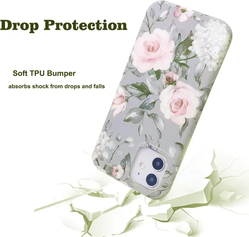 Vista 5 de Funda magnética para iPhone 12/12 Pro de 6.1 pulgadas compatible con MagSafe, TPU suave, delgada, a prueba de golpes, protectora, bonito diseño