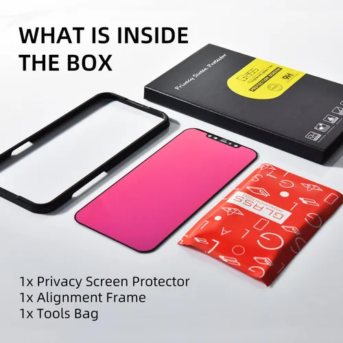 Vista 2 de EGKimBa Protector de pantalla de privacidad compatible con iPhone 11 Pro Max/iPhone XS Max, 6.5 pulgadas, degradado colorido electrochapado