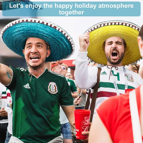 Vista 5 de Mumufy 6 sombreros de fiesta mexicana del Cinco de Mayo, sombrero auténtico del Cinco de Mayo, sombreros de fiesta para hombres y mujeres, fiesta