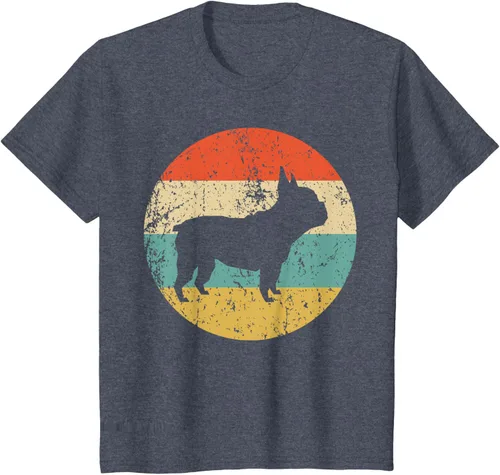 Vista 66 de Camiseta de perro retro de Bulldog Francés Negro