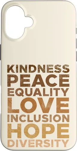 Vista 22 de iPhone 16 Kindness Peace Equality Black African Pride Melanin BLM Gift Case