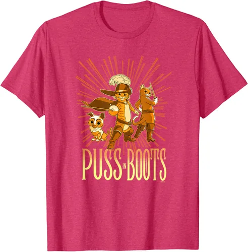 Vista 24 de DreamWorks Puss in Boots: The Last Wish Cat Trio Poster - Camiseta pequeña Negro