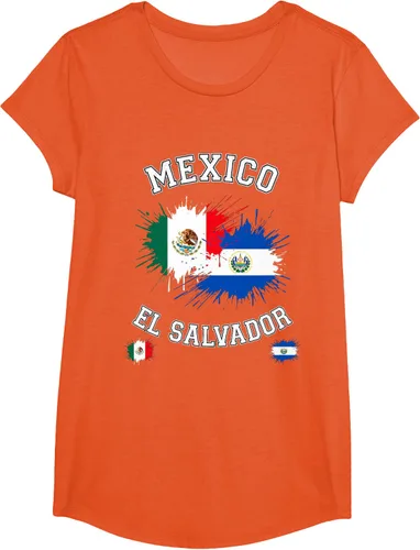 Vista 78 de Camiseta de recuerdo de la bandera vintage de El Salvador de México