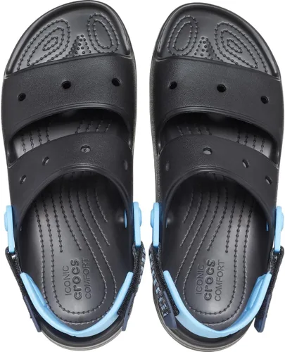 Vista 3 de Crocs Sandalias clásicas todo terreno unisex para adultos, negro (Black/Oxygen), 14 Mujeres/12 Hombres