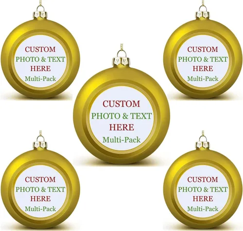 Vista 14 de Adornos de Navidad personalizados, texto fotográfico, haz tu propio adorno de cerámica de porcelana, regalo de recuerdos para decoración de Navidad