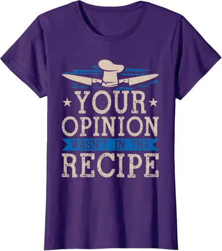 Vista 9 de Cooking Your Opinion Wasnot In The Recipe Chef Cook Baker - Camiseta, Negro, S