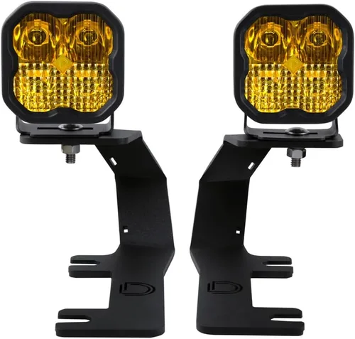 Vista 11 de Kit de luz de cuneta retroiluminada Diode Dynamics Serie Stage compatible con Chevrolet Silverado 1500 2014-2019, C2 1.0 Sport Combo Amarillo