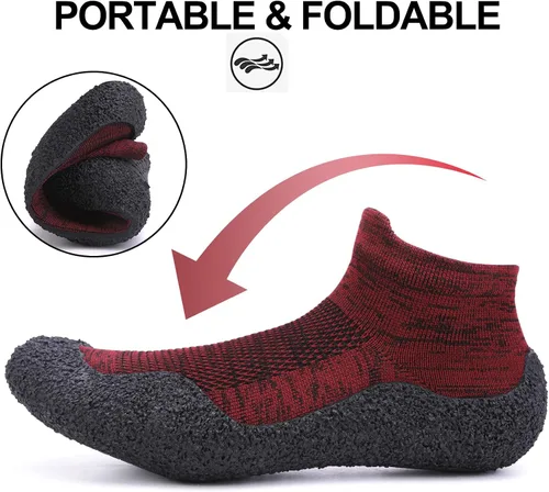 Vista 5 de Copulan Zapatos minimalistas de calcetines descalzos para mujeres y hombres, zapatos de agua ecológicos, multiusos y ultra portátiles, zapatos