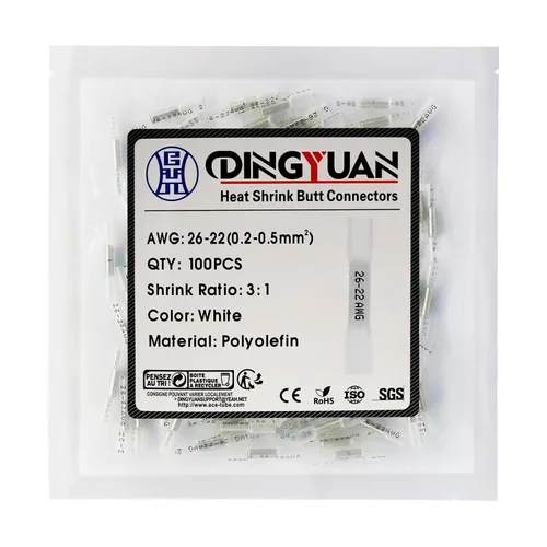 Vista 10 de 50 conectores termorretráctiles a tope, conectores eléctricos a tope para cableado, conectores de cable impermeables para marina, automotriz