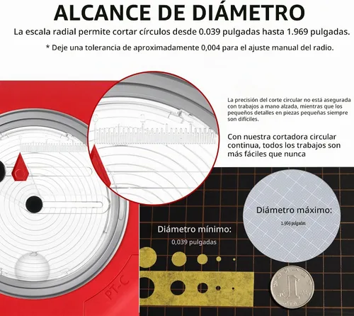 Vista 3 de DSPIAE Cortador circular integral rotatorio integral (0.039-1.969 in) círculo