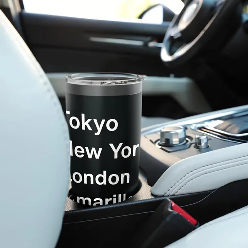Vista 6 de Funny Amarillo City Stainless Steel Insulated Tumbler