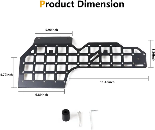 Vista 9 de Molle Panel para Ford Bronco 2021 2022 2023 2024 2025 2/4 puertas Accesorios interiores de 2/4 puertas, almacenamiento de consola central