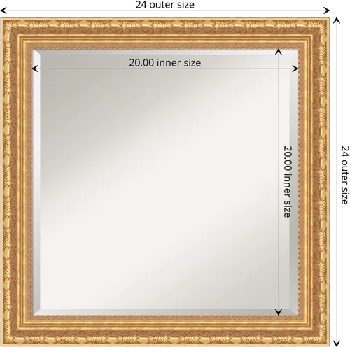 Vista 4 de Amanti Art Bathroom Mirror for Over Sink, Vanity Mirror, Wood Frame, Hangs Horizonally and Vertically, Bathroom Wall Decor, Beveled Edge