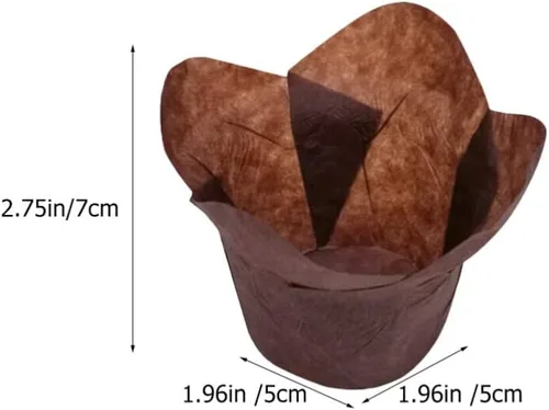 Vista 6 de Kichvoe Tazas para magdalenas de papel para hornear cupcakes 230°f resistentes a altas temperaturas fáciles de usar
