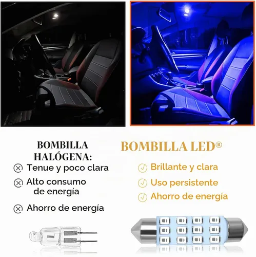 Vista 5 de YOGEIER Bombilla LED para Automóvil, Juego Combinado de LED para Automóvil de 24 Juegos, Utilizado para Luces Interiores de Automóvil, Luces