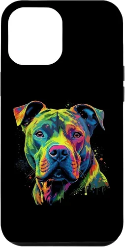 Vista 26 de Pit Bull Mom Dog Lover Colorful Artistic Pitbull Owner Women Case for iPhone 17