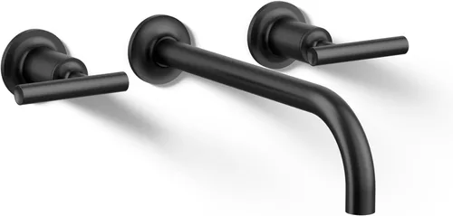Vista 34 de Kohler T14413-4-BGD Purist - Grifo de pared para lavabo Negro mate