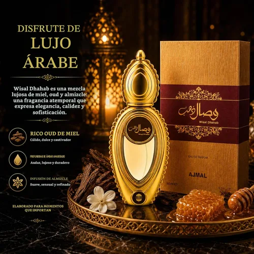 Vista 8 de Ajmal Wisal Dhahab Eau de Parfum Unisex, 1.7 oz - Aroma a madera afrutada