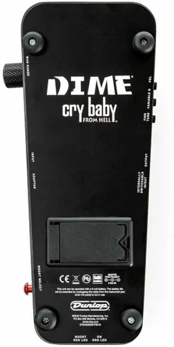 Vista 7 de Dunlop DB01B Dime Crybaby From Hell Wah Pedal con 2 cables de conexión y sintonizador Snark (db01b-snark)