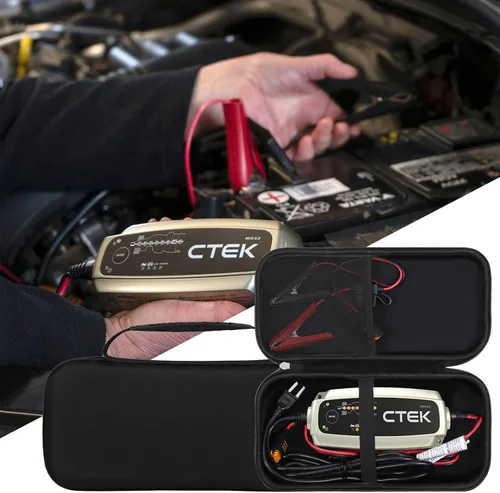 Vista 4 de Aproca Estuche rígido de almacenamiento de viaje compatible con cargador de batería CTEK (56-353) Multi US 7002 de 12 V.