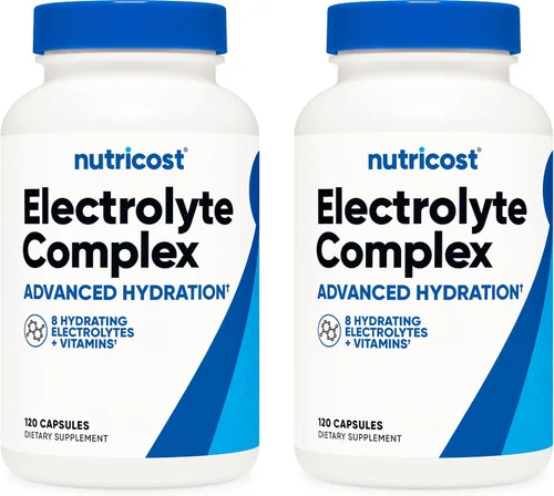 Vista 6 de Nutricost Electrolyte Complex Advanced Hydration (120 cápsulas) – 8 electrolitos hidratantes y vitaminas, sin gluten, sin OGM, vegetariano