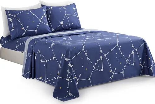 Vista 8 de Marina Decoration Ropa de cama ultra suave y sedosa con bolsillo profundo con estampado rico de rayón derivado de bambú para todas las estaciones