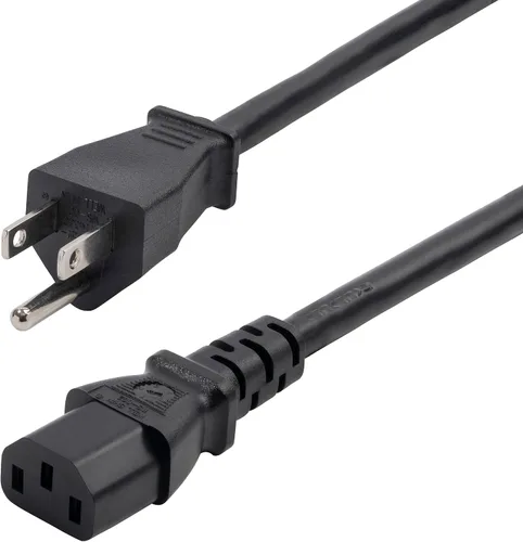 Vista 11 de StarTech Cable de alimentación resistente de 3 pies, NEMA 5-15P a C13, 15A 125V, 14AWG cable de alimentación de CA de repuesto para computadora