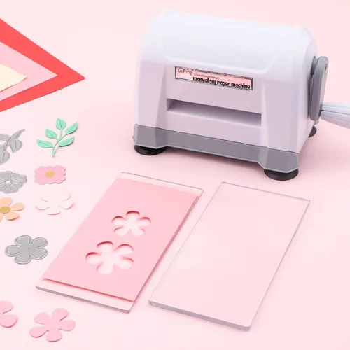 Vista 11 de BAOFALI Mini máquina de troquelado manual; máquina portátil de troquelado y estampado en relieve para bricolaje, troquelado, tarjetas de papel